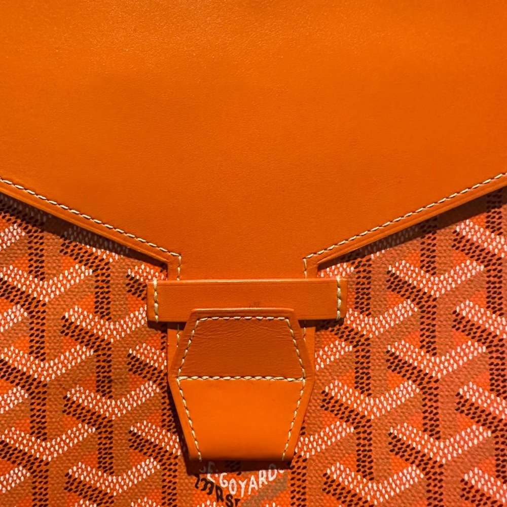 GOYARD Goyardine Camondo 2 Pouch MM Horizontal Clutch Orange - Picture 11 of 11